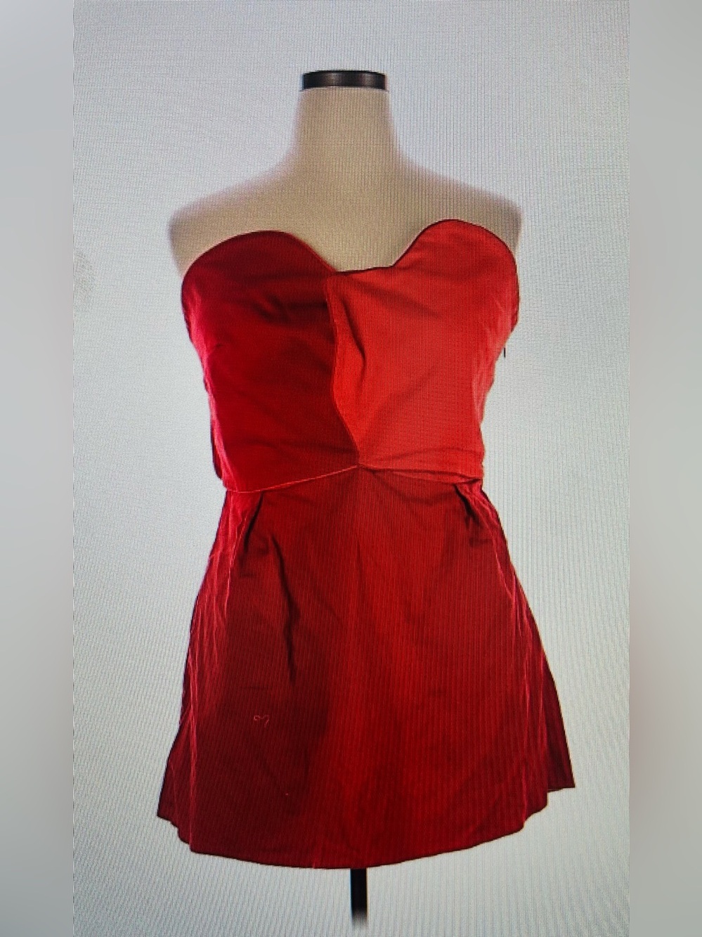 Farm Rio x Anthropologie Strapless Heart Mini Dress Red xl